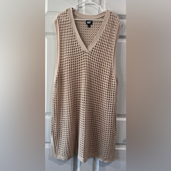 Lands' End Open Knit Swim Cover Up Sz 1X Boho Crochet Nautical Vacation Cruise - Picture 1 of 9